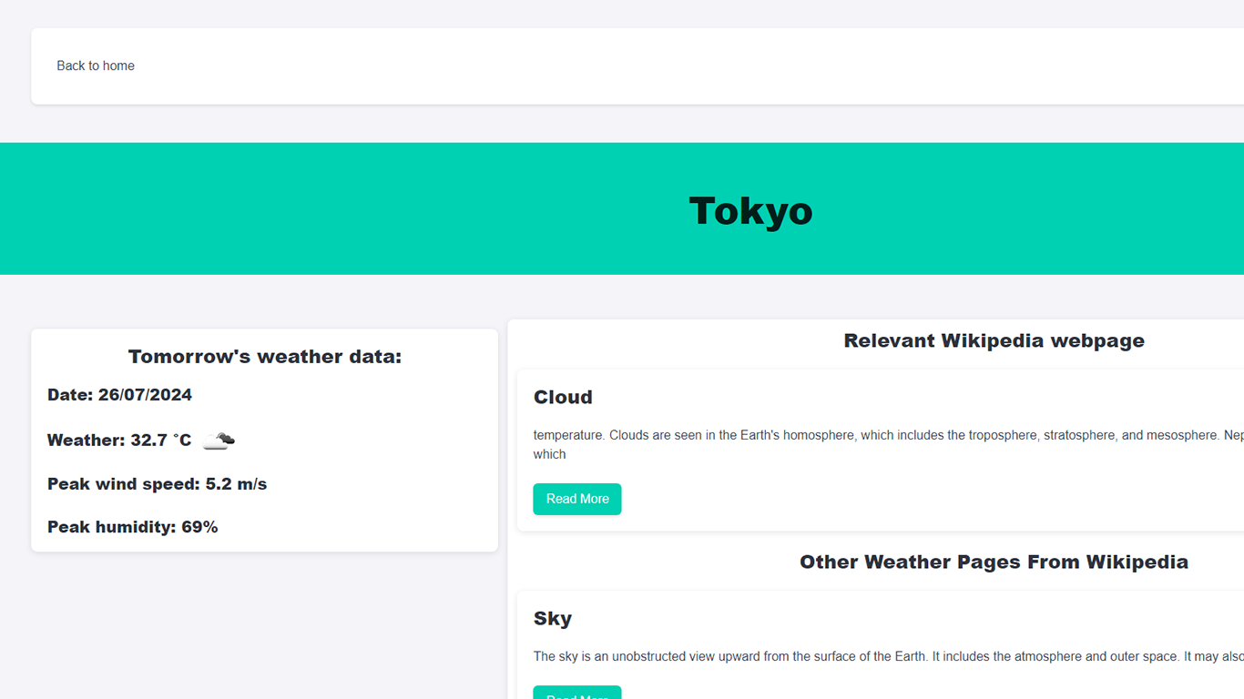 Weather & Wiki
